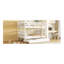 Lit superposé double au-dessus de double avec lit gigogne simple et échelle - blanc-1664316650