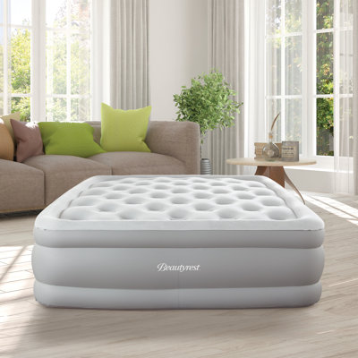 Beautyrest Sky Rise Inflatable Air Mattress, Electric Air Pump, Puncture Resistant Vinyl, Guest Bed by Beautyrest