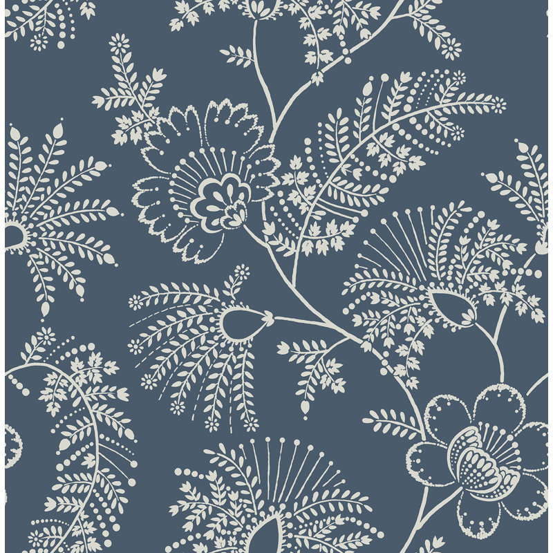 Auna Floral Wallpaper Roll, Blue