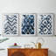Indigo Memory IV - reproduction encadrée sur mesure de qualité supérieure mate - 3 pièces