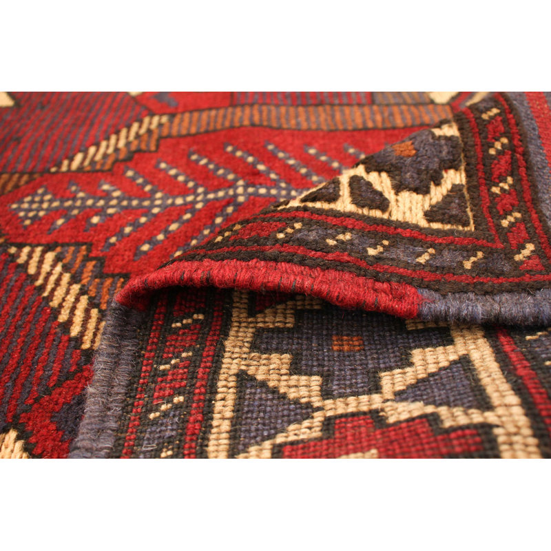 Tapis en laine rouge/brune 4 pi x 6 pi 1 po main one-of-kind-noué la 2010 Westbrooke