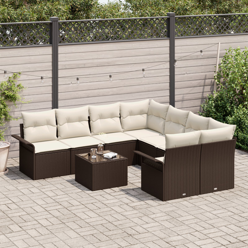 141cm Wide Patio Sofa with Cushions