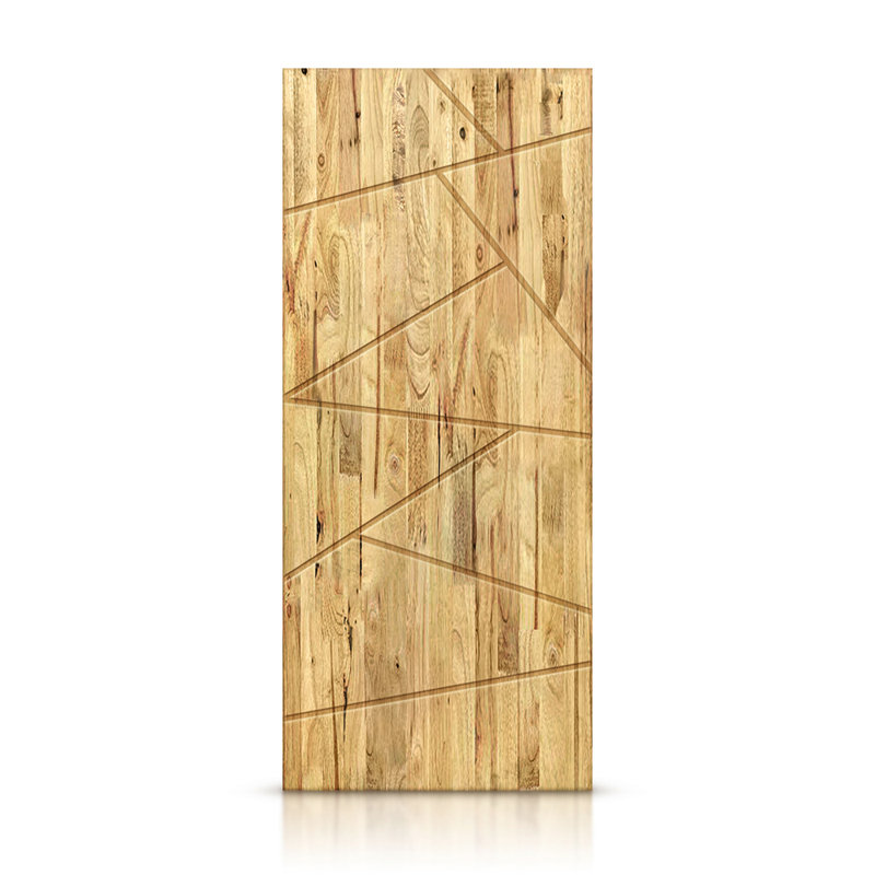 Porte standard à panneaux de bois de pin, Chêne vieilli, 36 po x 80 po