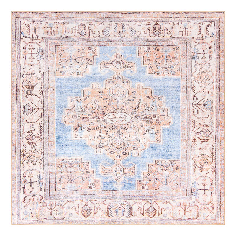 Chenille Geometric Indoor Rug, Square 7'6"