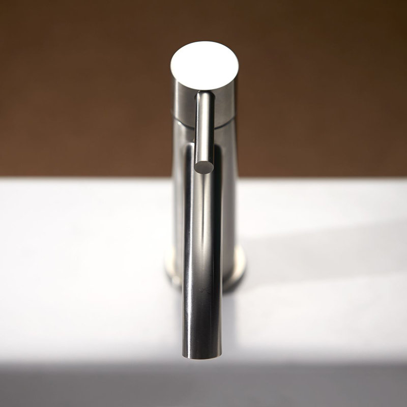 Steel Single Hole Bathroom Faucet