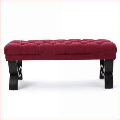 Repose-pieds avec capitonnage, style Regal traditionnel pour le salon | Noir | Bois