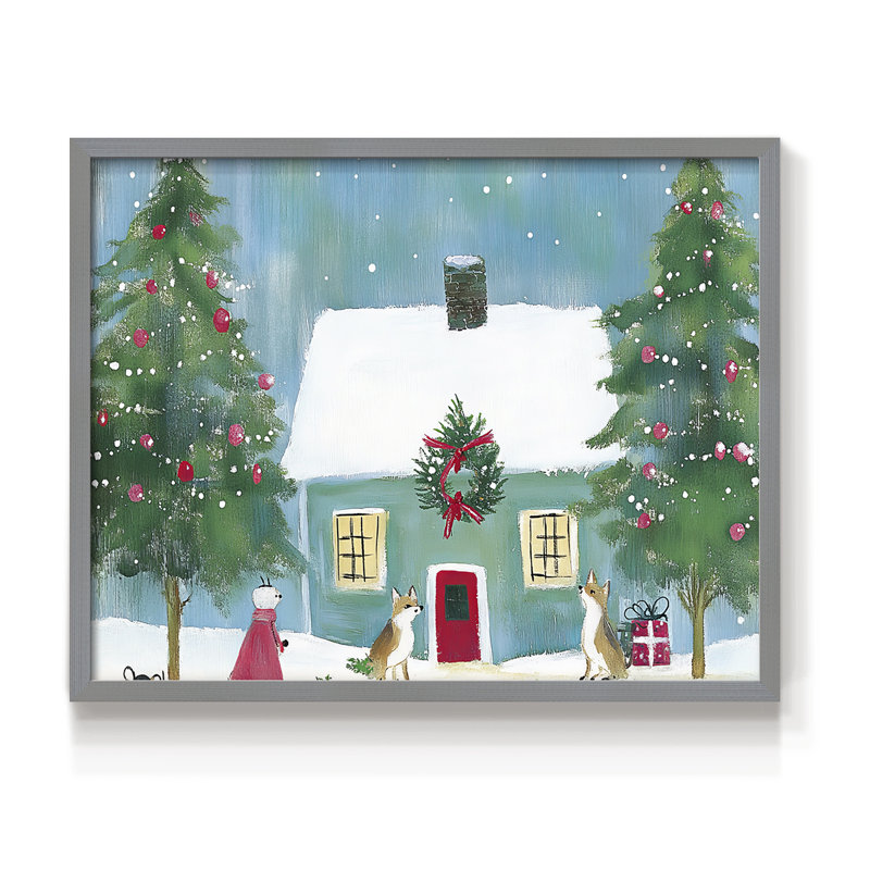 Art de Noël - DCXIX - Reproduction encadrée - Restickable, H 8 po x l 10 po, Gris