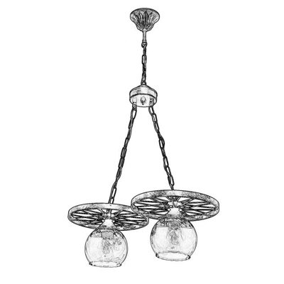 Lustre unique à 2 lumières