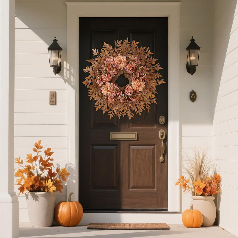 Couronne d'automne 26 po pour porte d'entrée