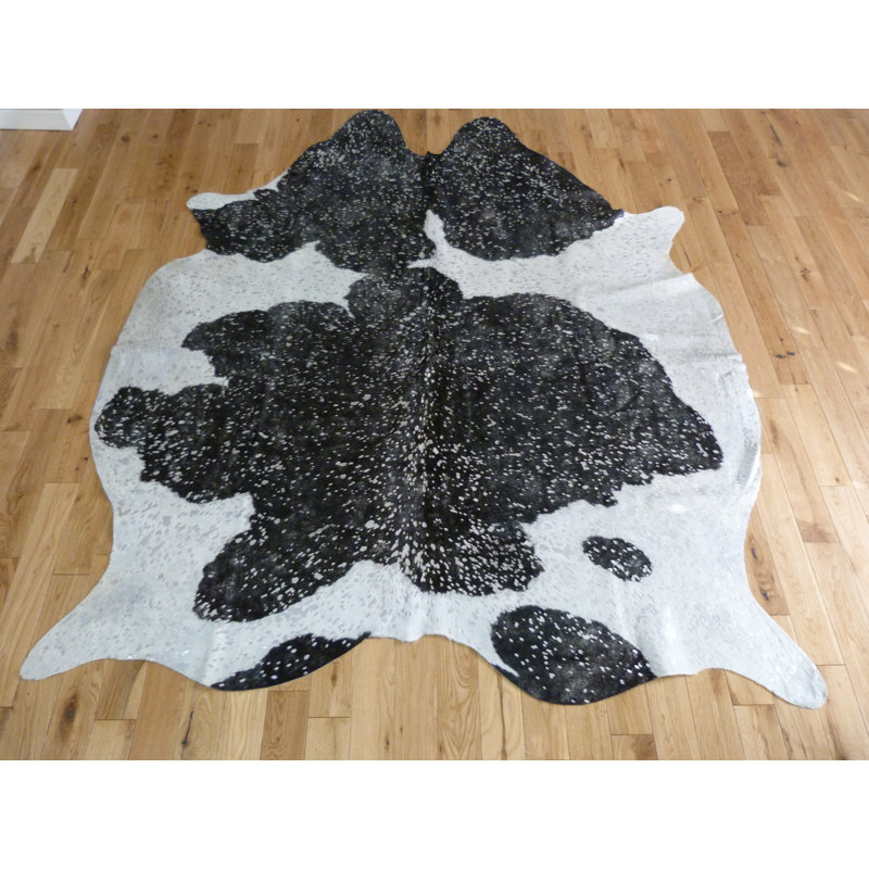 Decatur Black And White With Silver Metallic Cowhide Rug