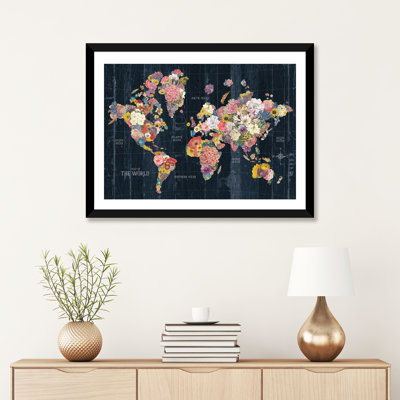 «Botanical Floral Map Words» par Wild Apple Portfolio - impression d'art graphique
