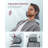 VASAGLE Office Chair, High Back Desk Chair, Mesh Computer Chair, Lumbar Support, Ergonomic Design, Foldable Armrests, Adjustable Headrest, Tilt Function, For Home Office, Dove Grey