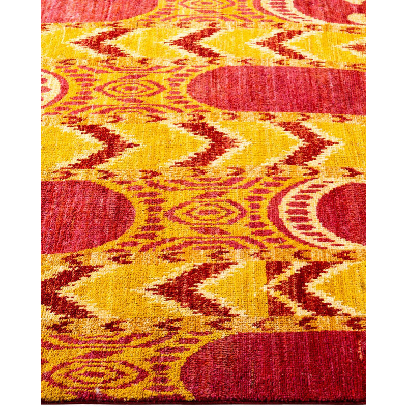 Contemporary One-of-a-Kind Rectangle 3'10" X 5'10" Hand Knotted Area Rug