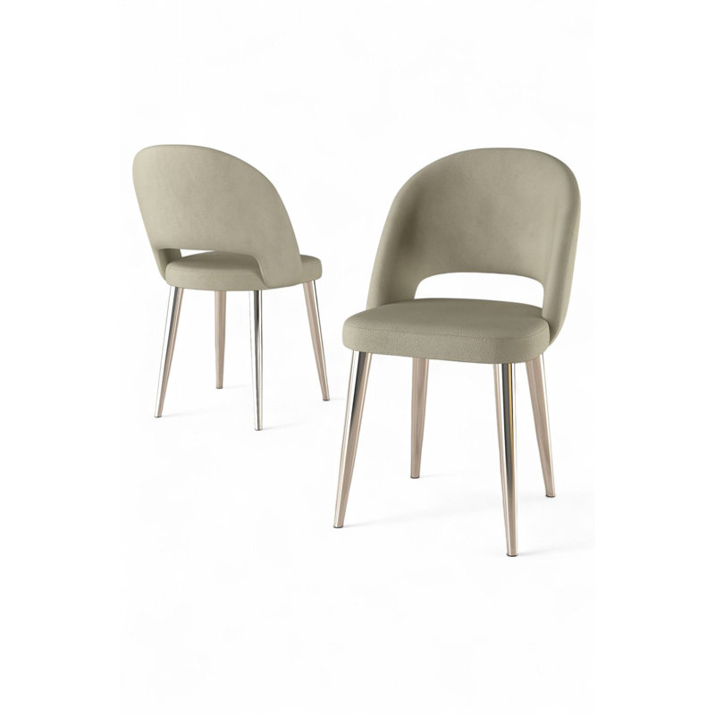 Ensemble de chaises, Crème, 4, Chrome chrome