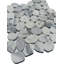 Mosaïque de galets roulés Calacatta Gold 12 po x 12 po