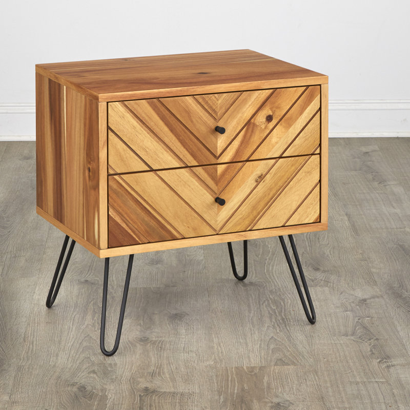 Table de chevet 2 tiroirs Adal