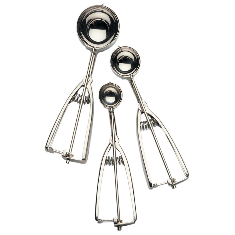 Stainless Steel Trigger Release Cookie Dough Scooper