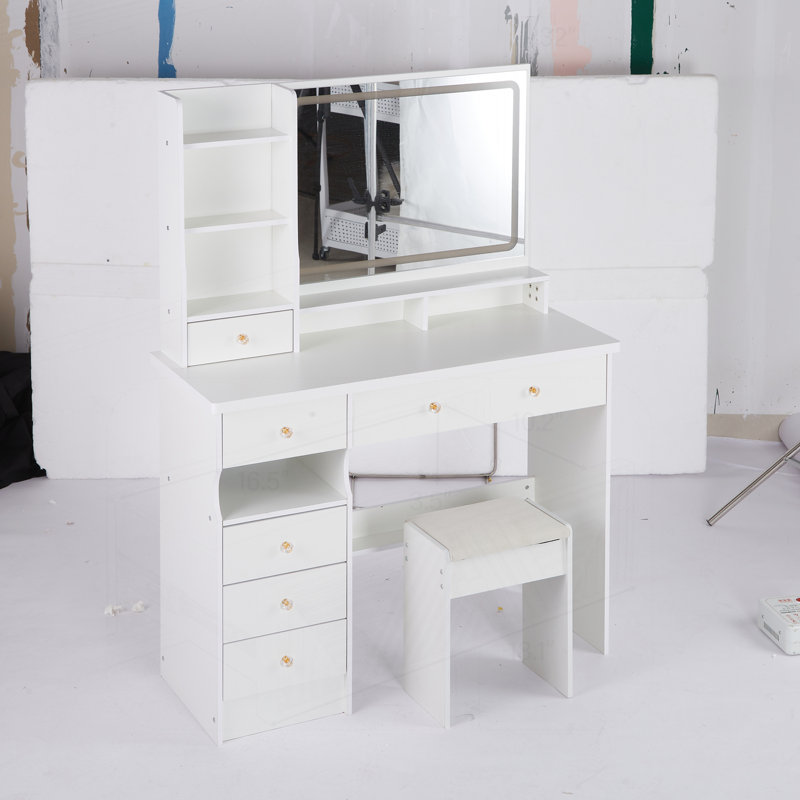 Meuble-lavabo de 41 po à large tiroir de gauche, Blanc
