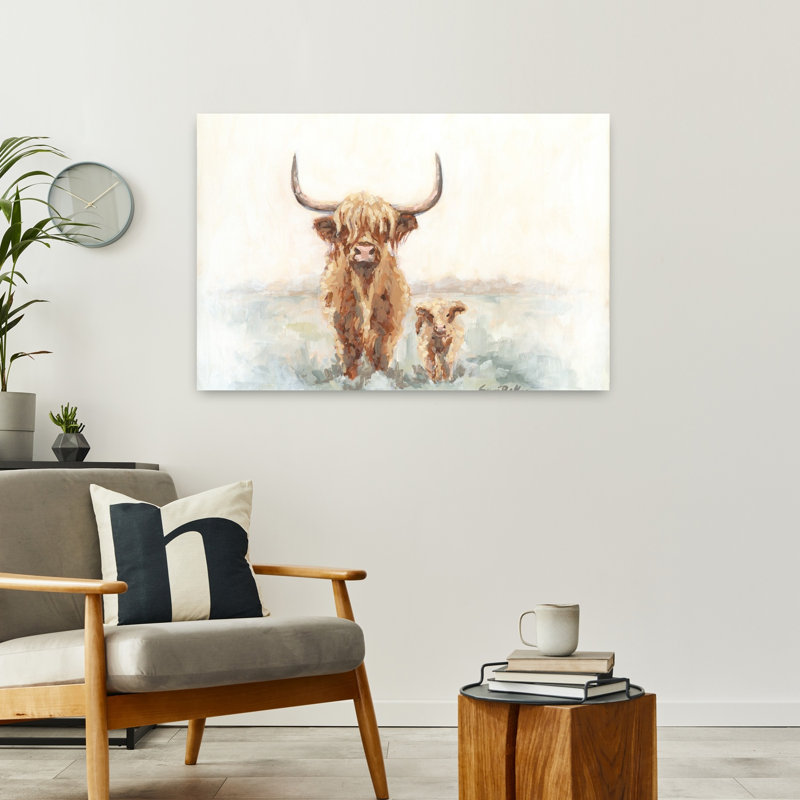 Will Will Me Me, vache contemporaine, paysage, art naturel, H 24 po x l 36 po