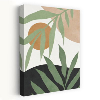«Abstract Botanical Desert Sun», impression d'art moderne minimaliste, plante naturelle