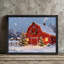 Art mural de ferme rustique noire encadrée de Noël-747715449