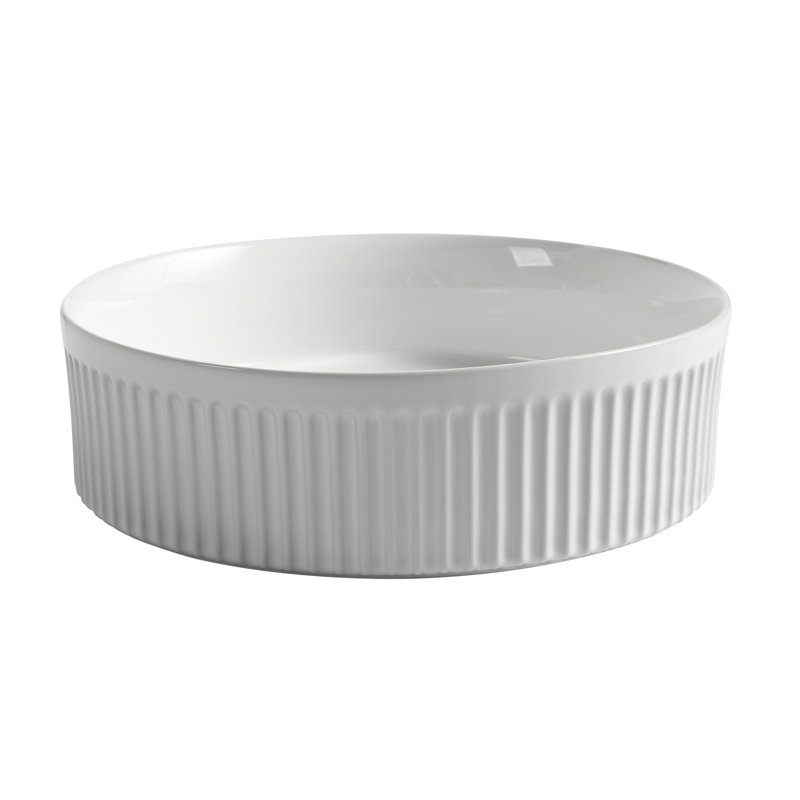 Rosefray 15.7'' White Ceramic Oval Bathroom Sink