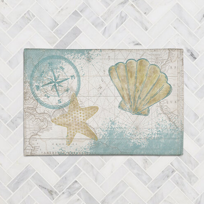 Look To The Sea Chenille Indoor Rug, Rectangle 3' x 5'