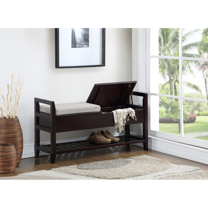 Vannes Espresso Storage Shoe Bench