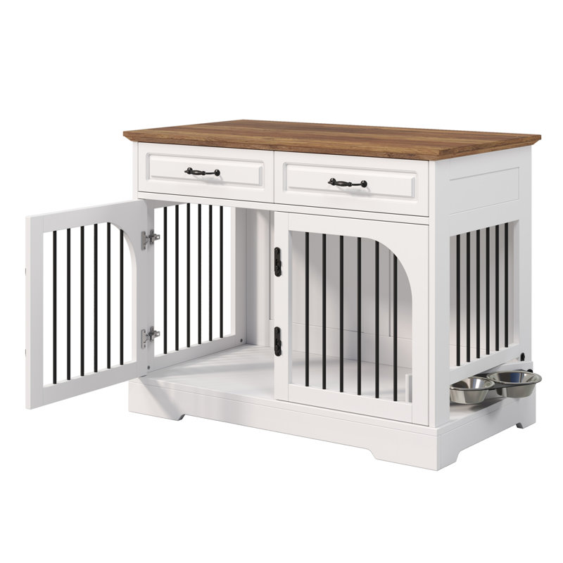 43.3" Farmhouse Dog Crate Furniture