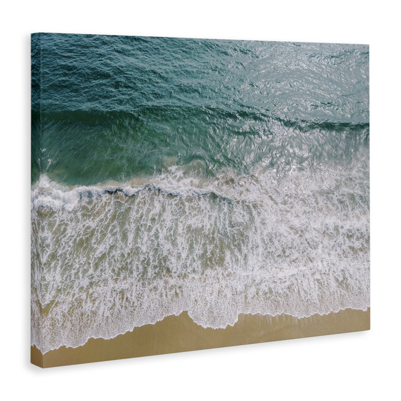 «Coastal Sea Waves», art mural sur toile par Justine Milton, H 36 po x l 48 po
