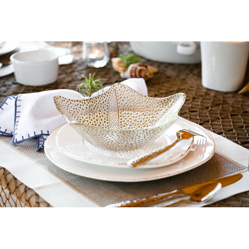 Lastra Handmade Stoneware Appetizer Plate, White
