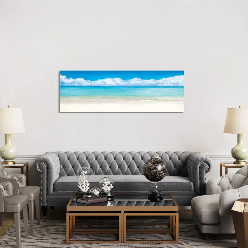 Reproduction de photo panoramique, Bora Bora, Français Polynésie par Jan Becke, H 20 po x l 60 po x P 1,5 po, Toile tendue