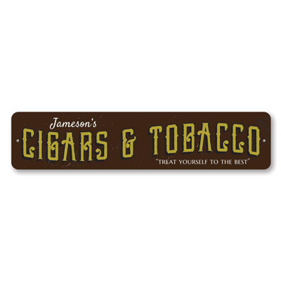 Cigars & Tobacco Custom Aluminum Sign
