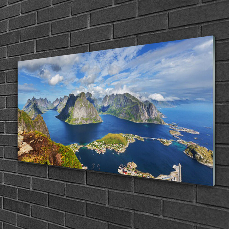 Landscape Bay Rocks - Unframed Graphic Art on Glass