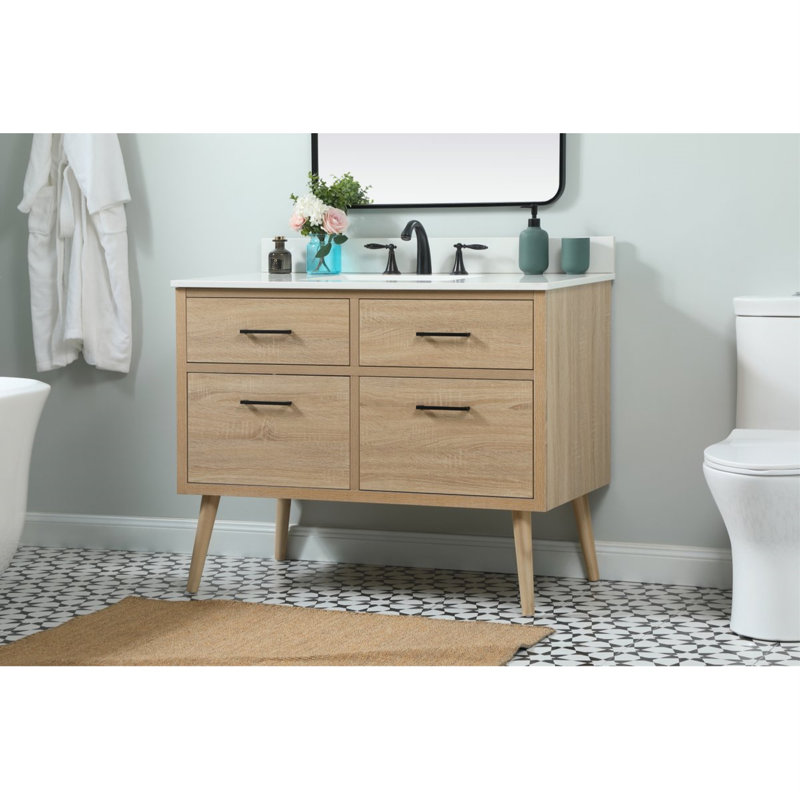 Ensemble de meuble-lavabo simple 42 po Steinfeldt, Bois de manguier