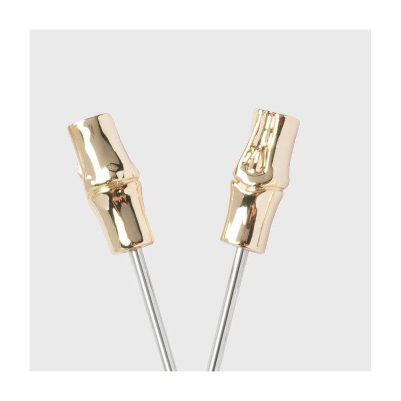 Golden bamboo cocktail picks