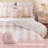 Pink Full Queen Bedding Sets, Microfiber Ruffle Comforter Set, Toile Style