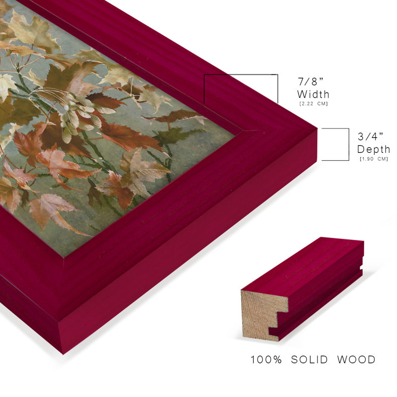 Automne antique II - impression encadrée avec verre, Cadre rouge, L 4 po x H 6 po x P 1 po