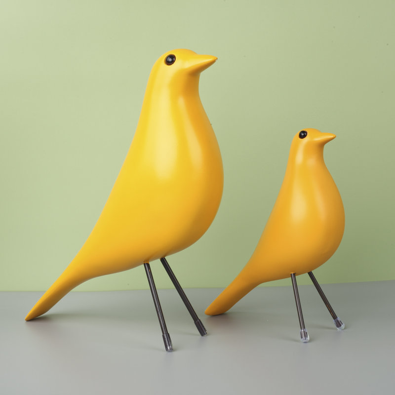 Animals Figurines & Sculptures, Yellow, 7.8" H x 5.9" W x 3.1" D