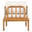 Fauteuil club en bois d'acacia et corde avec coussins l 29 po x P 32 po x H 11,5 po Christopher Knight Home