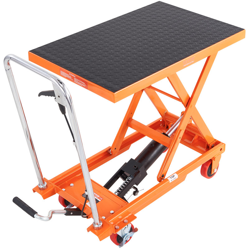 31'' H x 37'' W Utility Cart with Wheels, Orange
