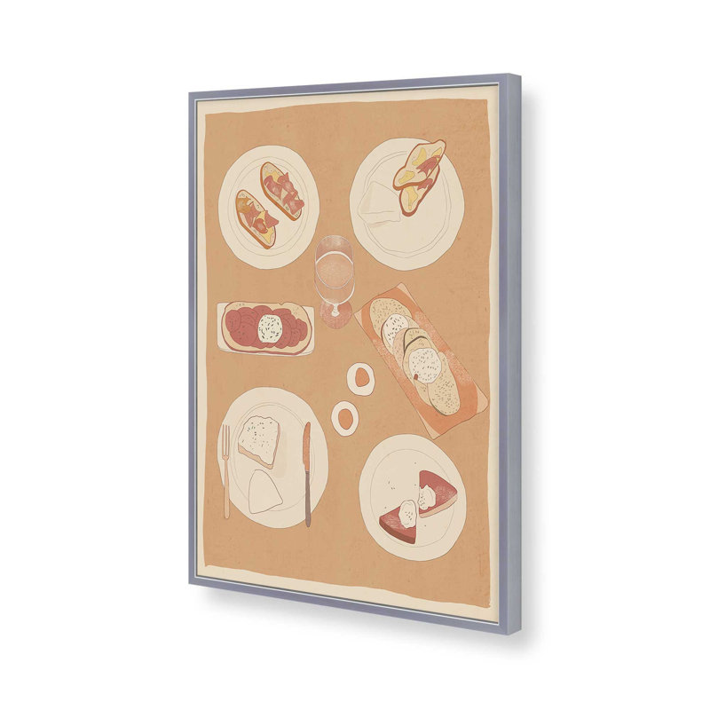 Reproduction d'art sur toile, petit-déjeuner, H 48 po x l 36 po, Argent argent
