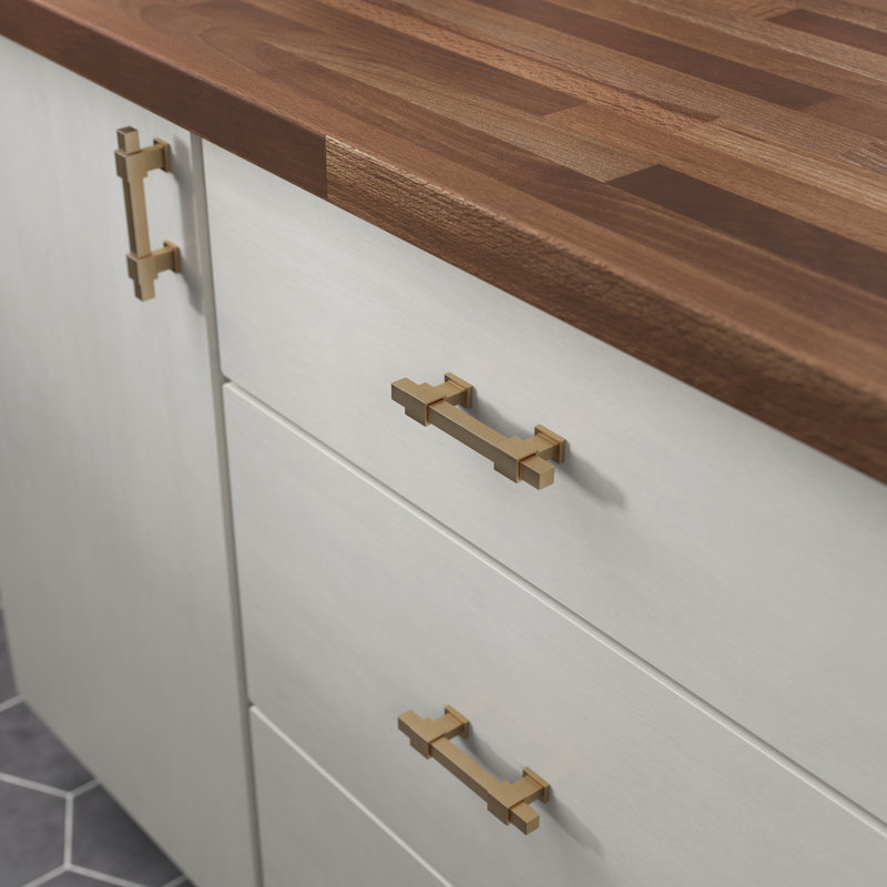 Franklin Brass Square Bar Adjusta-Pull Adjustable 1-3/8 to 4 in. Cabinet Drawer Pull, Champagne Bronze, 4"
