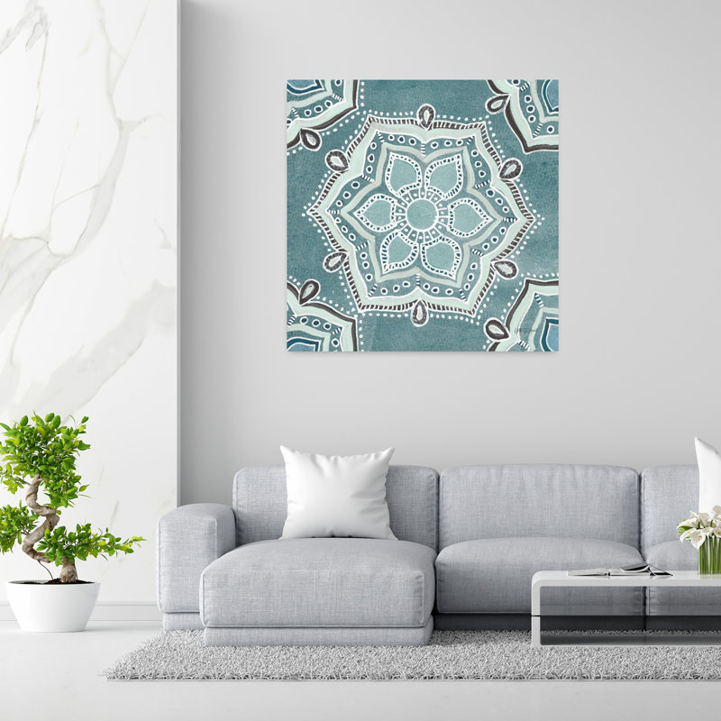 Étoile mandala III, art floral, H 48 po x l 48 po