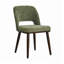 Chaise de salle à manger rembourrée avec pieds en bois massif (ensemble de 6)-130666966