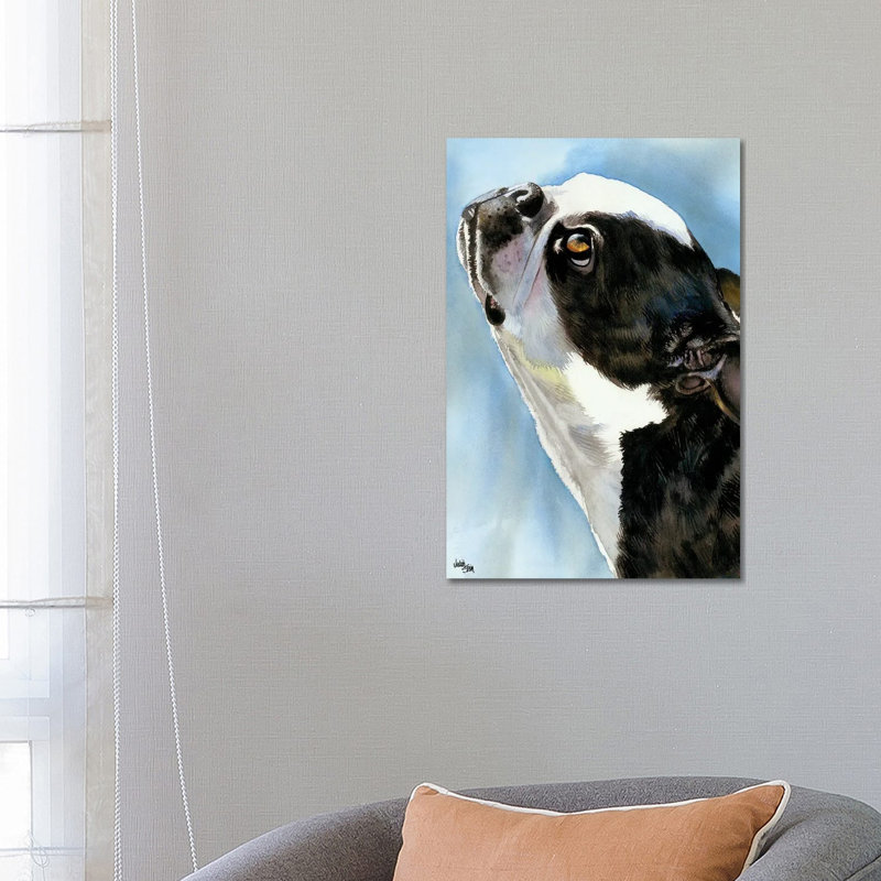 Here's Looking At You - Boston Terrier by Judith Stein - Wrapped Canvas Painting, 66.04 cm H x 45.72 cm W