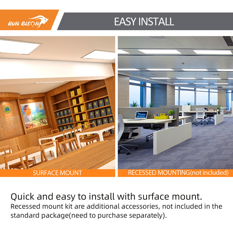 Dimmable White CCT and Wattage Selectable Integrated LED Back-Lit Flat Panel Light