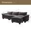 Canapé modulaire de luxe avec repose-pieds-114249328
