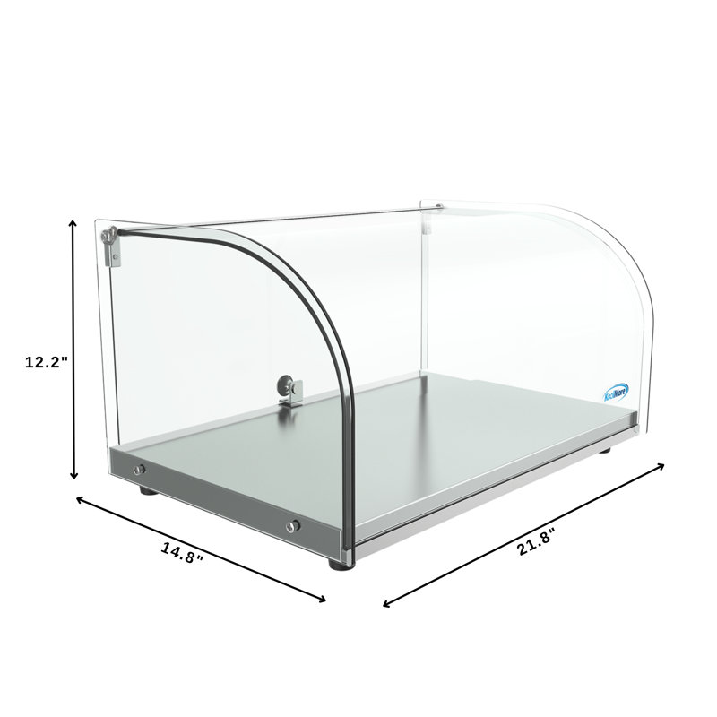 22 in. Countertop Bakery Display Case with Front Curved Glass and Rear Door, 0.9 cu. ft. DC-1C