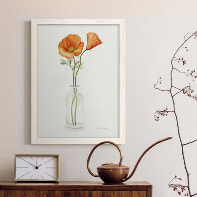 " California Poppy Vase II " Color Photography Painting